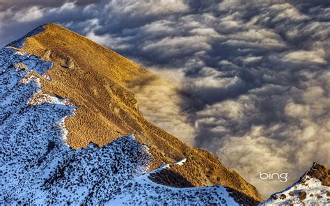 HD wallpaper: Mountain snow-August 2013 Bing wallpaper, blue covered ...