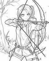 Archery Coloring Pages sketch template