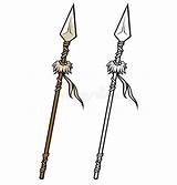 Cartoon Metal Sharp Spear Vector Icon For Coloring Stock  sketch template