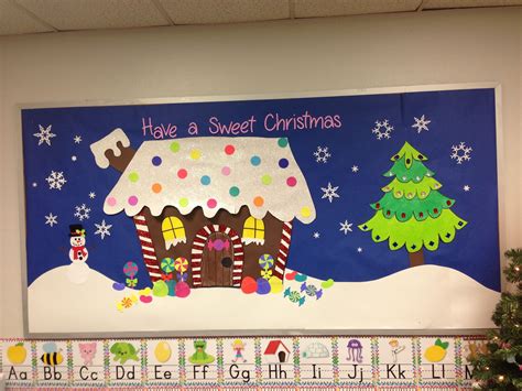 Christmas Bulletin Board, gingerbread house | Christmas bulletin ...