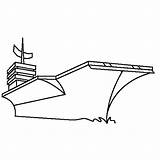 Aircraft Carrier Outline Coloring Pages  carrier sketch template