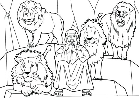 Daniel In The Lions Den Coloring Page at GetDrawings | Free download