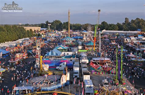 Aerial of the Midway from the main Ferris Wheel at the 2006 North Carolina State Fair ...