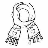Premium Vector  Coloring Book For Children Scarf With Heart Sign sketch template