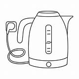Premium Vector  Electric Kettle Plugged Into A socket For coloring sketch template