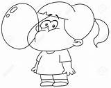 Blowing Bubbles Coloring Page Sketch sketch template