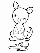 Cute Baby Kangaroo Coloring Pages sketch template