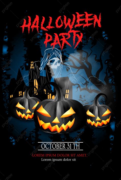 Halloween Party Flyer Template Download Template Download on Pngtree