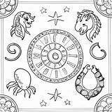 Zodiac Signs Coloring Page 25603 20222 sketch template