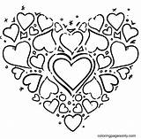 A Big Heart Is Made Up Of Small Hearts Coloring Page  Free Printable sketch template