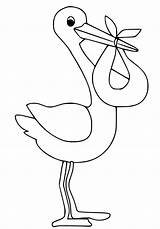 Stork And Cloth Bundle Coloring Page  Free Printable Pages sketch template