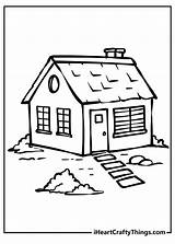 Coloring Pages Of A House  Free Printable Templates sketch template