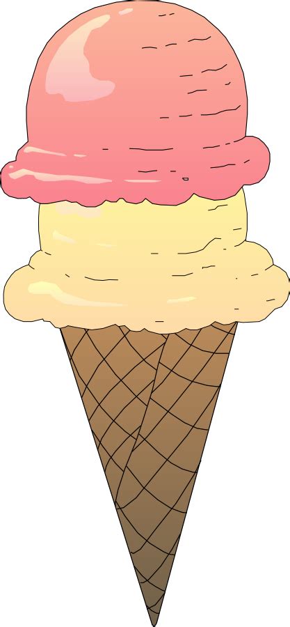 Neapolitan ice cream Ice cream cone Sundae - Cream Cliparts png download - 417*900 - Free ...