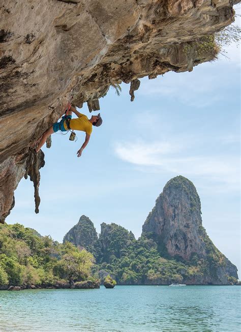 HD wallpaper: thailand, tonsai, ao nang, beach, rock climbing, railay ...