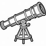 Telescope Complicated coloring Page White Background vector  sketch template