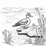 Wood Duck Coloring Pages  Free & Printable sketch template