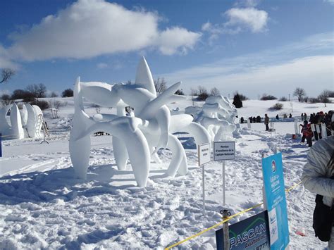 Artists carve beautiful sculptures from snow and ice during Carnaval de Quebec #QuebecRegion ...