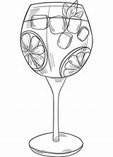 Martini Glass coloring Page  ColouringPages sketch template