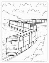 Freight Trains Coloring Pages sketch template