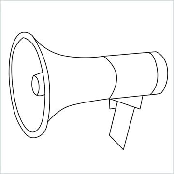 How To Draw A Megaphone Step by Step - [10 Easy Phase] & [Video]