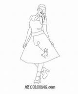 Poodle Skirt Coloring Page  Home sketch template