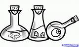 Potion Coloring Pages  Halloween potions sketch template