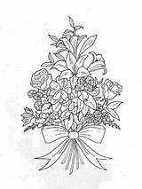 Flower Bouquet coloring Pages sketch template