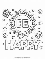 Happiness Coloring Pages sketch template