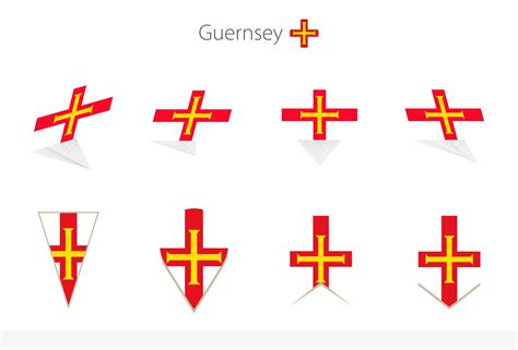 Guernsey national flag collection, eight versions of Guernsey vector flags. 17222821 Vector Art ...