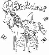 Fun pinkalicious And Unicorn coloring page sketch template
