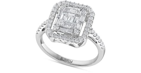 Effy Effy® Hematian Diamond Baguette Cluster Ring (1 Ct. T.w.) In 18k ...