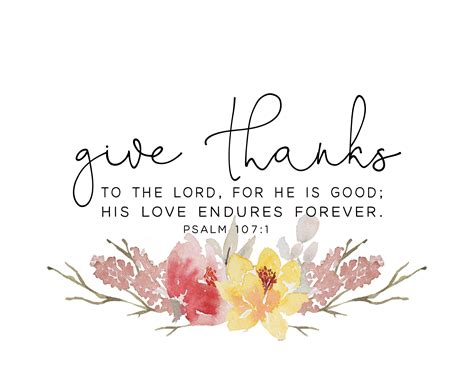 Psalm 107:1 bible verse sign Thanksgiving sign Give Thanks | Etsy in ...