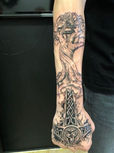 Mjolnir Tattoo Forearm