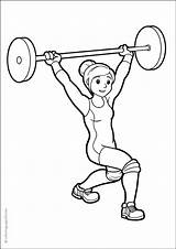 Weightlifting Coloring Pages Kidsuki Sketch Page sketch template