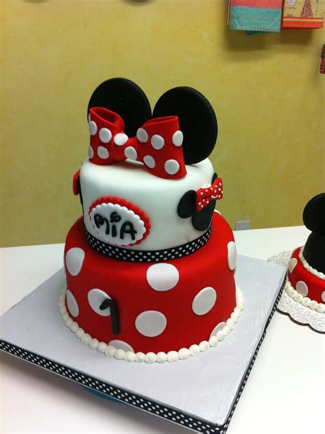 Minnie Mouse First Birthday Cake With Little Smash - CakeCentral.com