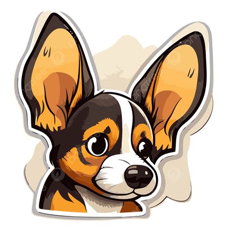 Cute Animal Sticker That Has Big Ears Vector Clipart, Dog Ear, Dog Ear Clipart, Cartoon Dog Ear ...