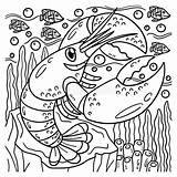 Lobster Coloring Kids Stock Illustrations – 110  sketch template