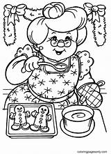 Gingerbread Man And The Old Woman Coloring Page  Free Printable sketch template