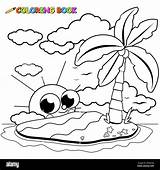 Simple Island Coloring Pages sketch template