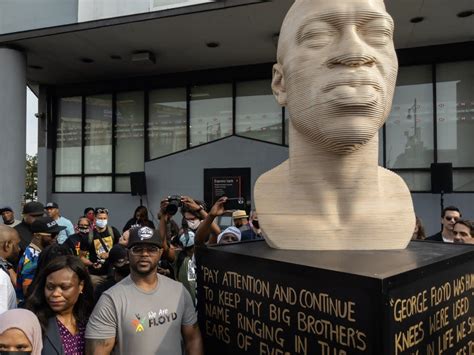 George Floyd statue in New York vandalised with name of white ...