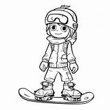Snowboarding Snowboard Colorat Iarna Kolorowanka Kleurplaat Colorear  sketch template