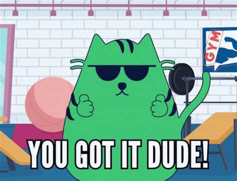You Got It Dude Cat Cartoon GIF | GIFDB.com