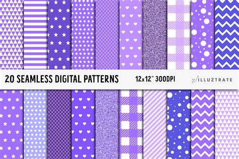 Purple Digital Paper | Seamless Patterns Graphic by illuztrate · Creative Fabrica