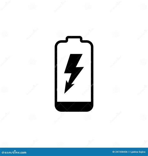 Low Battery Icon Isolated on White Background Stock Vector ...