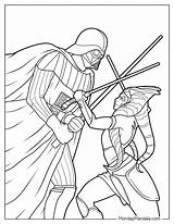 Coloring Pages Mace Windu 2025 sketch template
