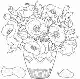 Flower Bouquet Coloring Page  Home sketch template