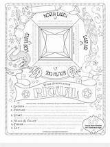 Witch Spell Book Books Coloring Pages Adult  sketch template