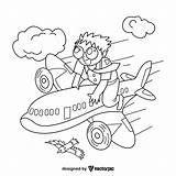 Airplane Pilot Coloring Page sketch template