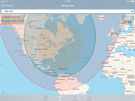 Embraer Phenom 300 Range Map