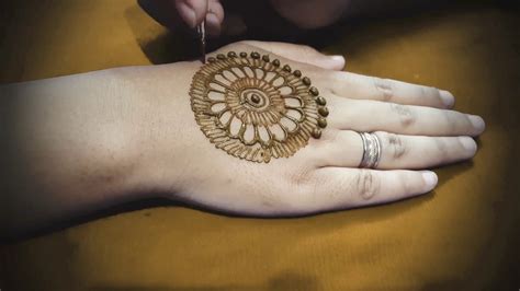 Tasmim Blog: Simple Round Mehndi Designs For Hands Step By Step